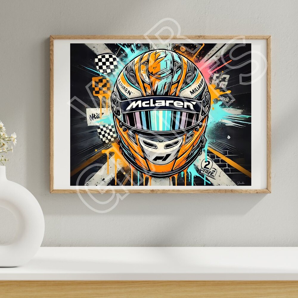 F1 MCLAREN Helmet 20" x 16" Poster
